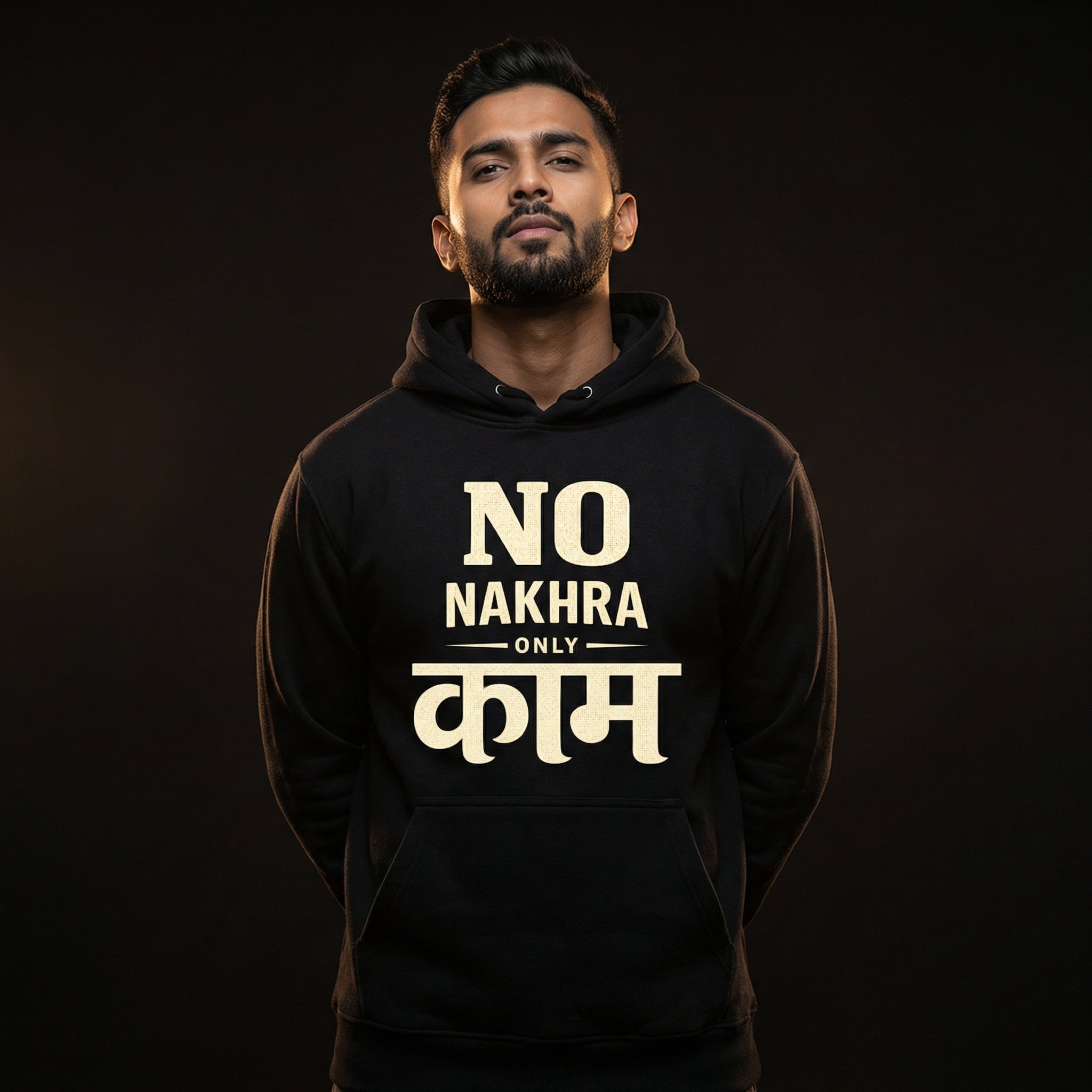 NO NAKHRA, ONLY KAAM – Unisex Pullover Hoodie