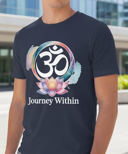 Journey Within Om Lotus Unisex T-Shirt - Find Your Inner Peace