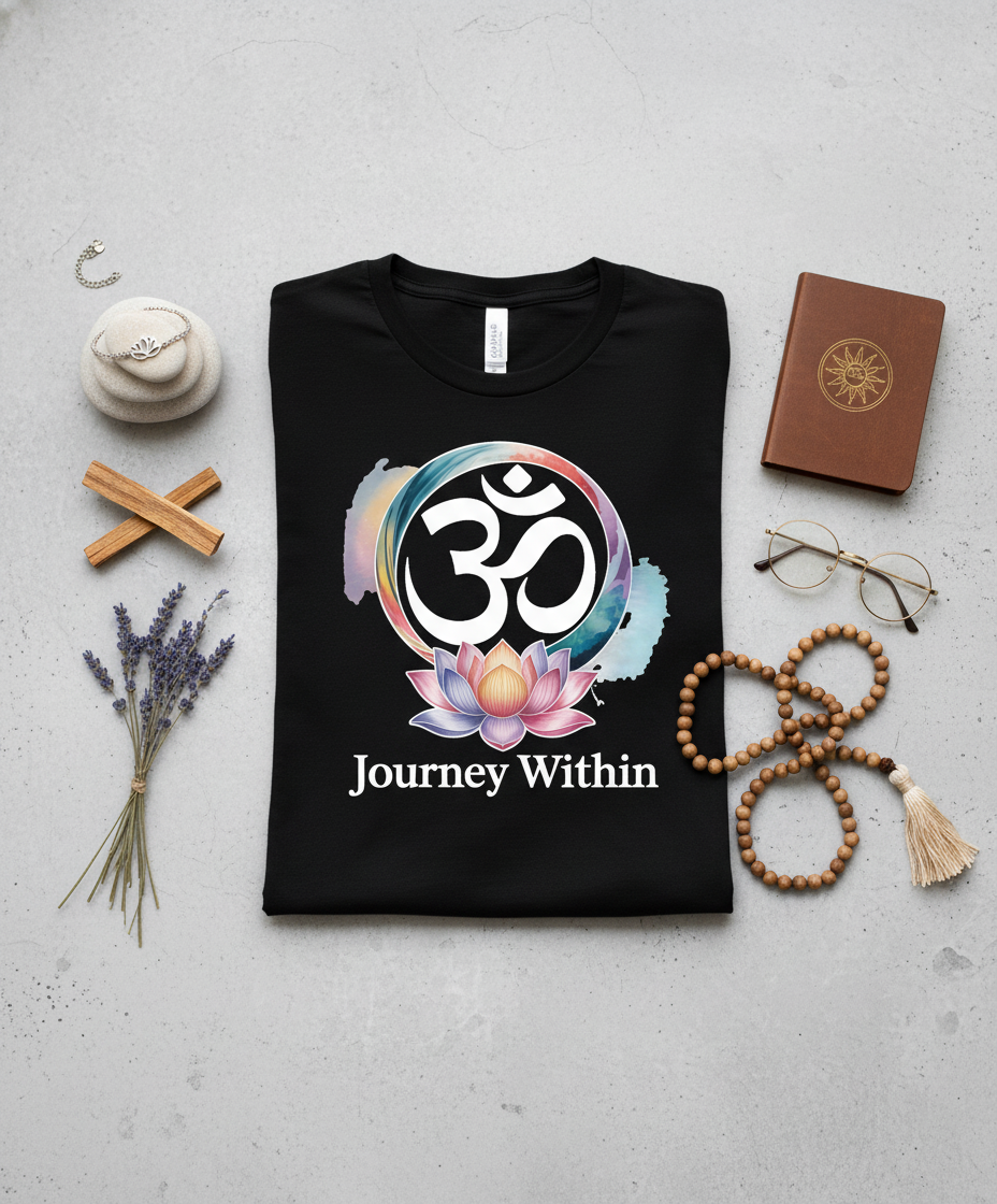 Journey Within Om Lotus Unisex T-Shirt - Find Your Inner Peace