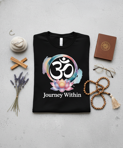 Journey Within Om Lotus Unisex T-Shirt - Find Your Inner Peace