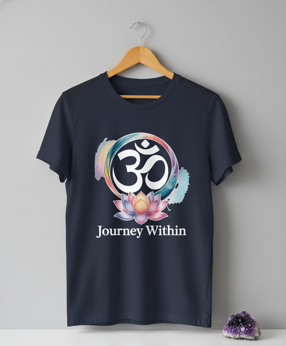 Journey Within Om Lotus Unisex T-Shirt - Find Your Inner Peace