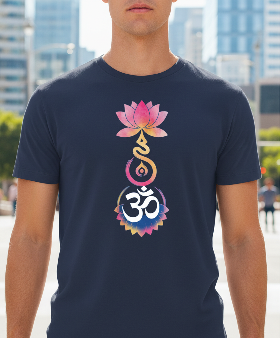 Divine Harmony Om Lotus Chakra Flow Unisex T-Shirt
