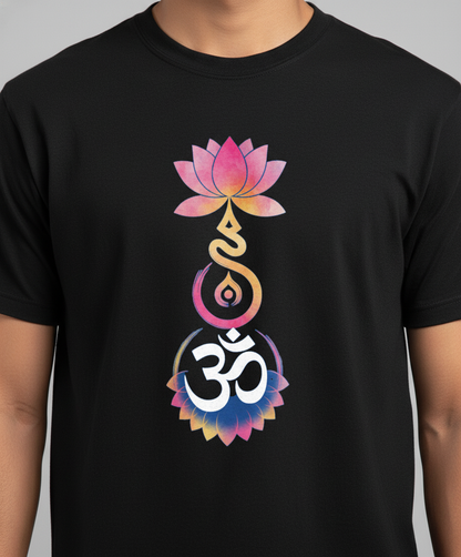 Divine Harmony Om Lotus Chakra Flow Unisex T-Shirt